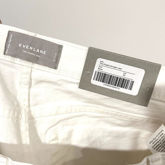 NWT Everlane The Cheeky Straight Jean in Bone - Size 30 Crop - Picture 3 of 9